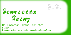 henrietta heinz business card